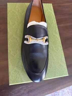 NWT! Gucci Jordaan Leather Horsebit Loafers. Bags and box!